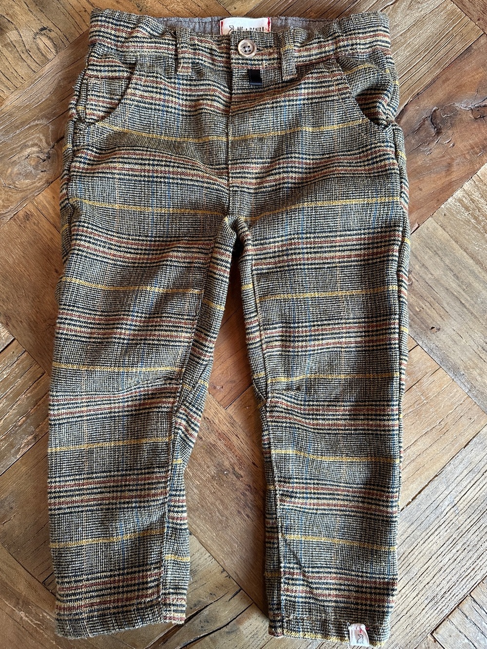 ME & HENRY boys woven pants in grey plaid